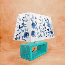 Load image into Gallery viewer, Rectangle Table Lamp - Blue Monochrome Lamp Shade
