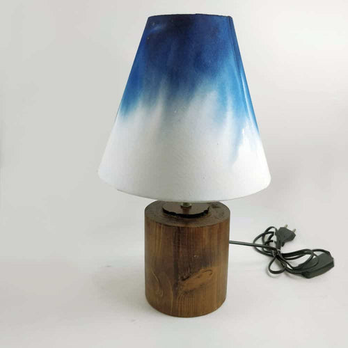 Cone Table Lamp - Blue Ombre Lamp Shade - rangreli