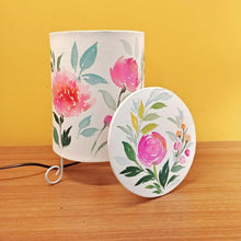 Load image into Gallery viewer, Cylinder Table Lamp - Floral 2 Lamp shade with Lid | Rangreli
