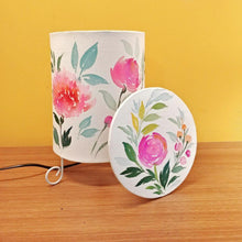 Load image into Gallery viewer, Cylinder Table Lamp - Floral 2 Lamp shade with Lid | Rangreli
