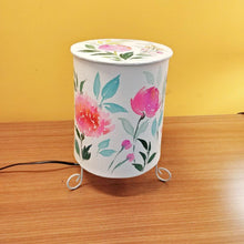 Load image into Gallery viewer, Cylinder Table Lamp - Floral 2 Lamp shade with Lid | Rangreli
