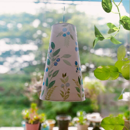 Long cone Pendant Lamp - Blue berries  | Rangreli