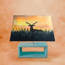 Load image into Gallery viewer, Rectangle Table Lamp - Deer Sunset Lamp Shade - rangreli
