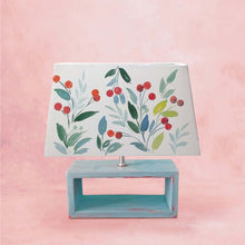 Load image into Gallery viewer, Rectangle Table Lamp - Red Berries Lamp Shade - rangreli
