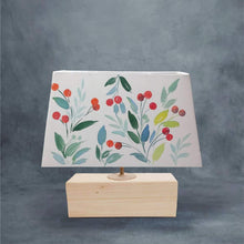 Load image into Gallery viewer, Rectangle Table Lamp - Red Berries Lamp Shade - rangreli
