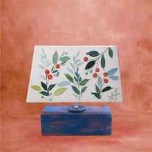 Load image into Gallery viewer, Rectangle Table Lamp - Red Berries Lamp Shade - rangreli
