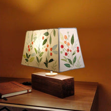 Load image into Gallery viewer, Rectangle Table Lamp - Red Berries Lamp Shade - rangreli
