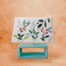 Load image into Gallery viewer, Rectangle Table Lamp - Red Berries Lamp Shade - rangreli
