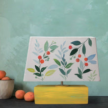 Load image into Gallery viewer, Rectangle Table Lamp - Red Berries Lamp Shade - rangreli
