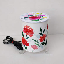 Load image into Gallery viewer, Cylinder Table Lamp - Lillies lamp shade with Lid
