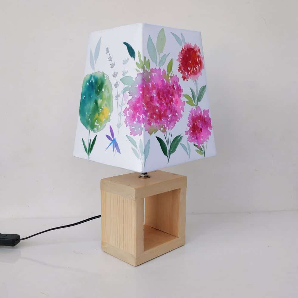 Empire Table Lamp - Hydrangea Floral Lamp Shade - rangreli