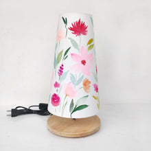 Load image into Gallery viewer, Long Cone Table Lamp - Floral Delight Lamp Shade
