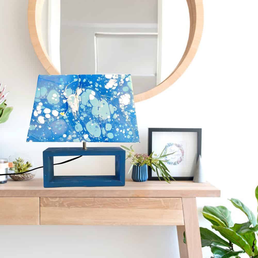 Modern Table Lamp - Marbling | Blue skylight
