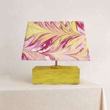 Load image into Gallery viewer, Modern Table Lamp - Marbling | Yellow and Magenta - rangreli
