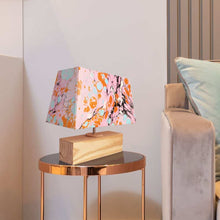 Load image into Gallery viewer, Modern Table Lamp - Marbling | Pink and Orange - rangreli
