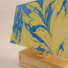Load image into Gallery viewer, Modern Table Lamp - Marbling | Blue and Yellow
