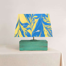 Load image into Gallery viewer, Modern Table Lamp - Marbling | Blue and Yellow
