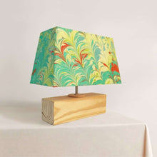 Load image into Gallery viewer, Modern Table Lamp - Marbling | Green and Yellow - rangreli
