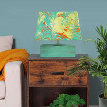 Load image into Gallery viewer, Modern Table Lamp - Marbling | Green and Yellow - rangreli
