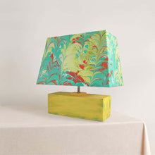 Load image into Gallery viewer, Modern Table Lamp - Marbling | Green and Yellow - rangreli
