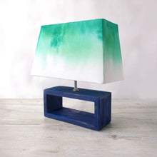 Load image into Gallery viewer, Rectangle Table Lamp - Green Ombre Lamp Shade
