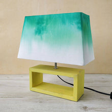 Load image into Gallery viewer, Rectangle Table Lamp - Green Ombre Lamp Shade
