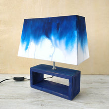 Load image into Gallery viewer, Rectangle Table Lamp - Navy Ombre Lamp Shade
