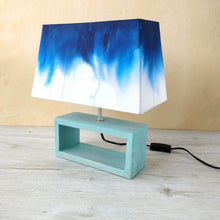 Load image into Gallery viewer, Rectangle Table Lamp - Navy Ombre Lamp Shade
