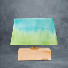 Load image into Gallery viewer, Rectangle Table Lamp - Dual Ombre Lamp Shade Teal Green
