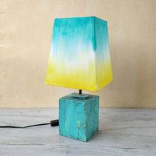 Load image into Gallery viewer, Empire Table Lamp - Dual Ombre Lamp Shade Teal yellow - rangreli
