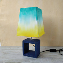 Load image into Gallery viewer, Empire Table Lamp - Dual Ombre Lamp Shade Teal yellow - rangreli
