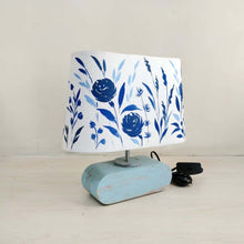 Load image into Gallery viewer, Conical Trapezium Table Lamp - Blue Monochrome Lamp Shade
