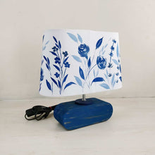 Load image into Gallery viewer, Conical Trapezium Table Lamp - Blue Monochrome Lamp Shade
