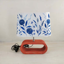Load image into Gallery viewer, Conical Trapezium Table Lamp - Blue Monochrome Lamp Shade
