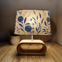 Load image into Gallery viewer, Conical Trapezium Table Lamp - Blue Monochrome Lamp Shade
