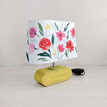 Load image into Gallery viewer, Conical Trapezium Table Lamp - Floral Lamp Shade
