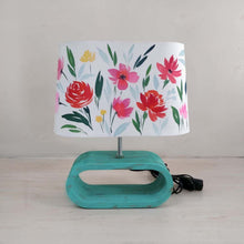 Load image into Gallery viewer, Conical Trapezium Table Lamp - Floral Lamp Shade
