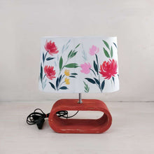 Load image into Gallery viewer, Conical Trapezium Table Lamp - Floral Lamp Shade
