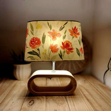 Load image into Gallery viewer, Conical Trapezium Table Lamp - Floral Lamp Shade
