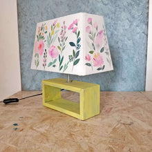 Load image into Gallery viewer, Rectangle Table Lamp - Floral Bliss Lamp Shade
