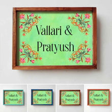 Load image into Gallery viewer, Printed Framed Name plate -  Red flowers
