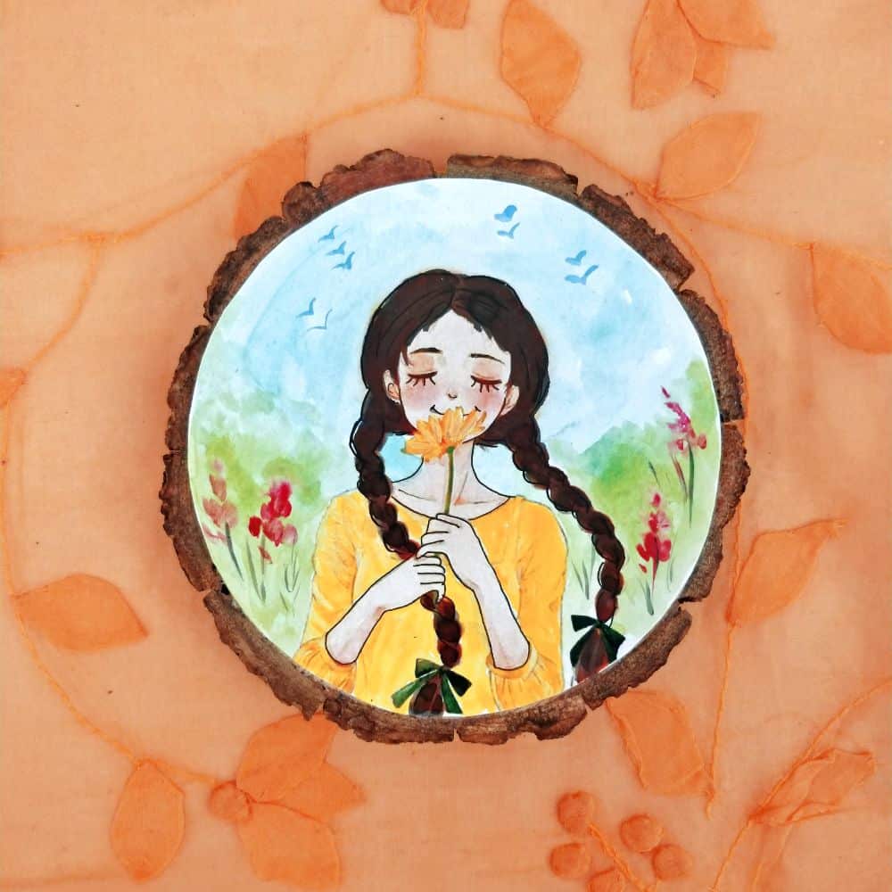 Avatar Fridge Magnets - Flower smelling Girl - rangreli