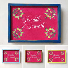 Load image into Gallery viewer, Printed Framed Name plate -  Yellow flowers - rangreli
