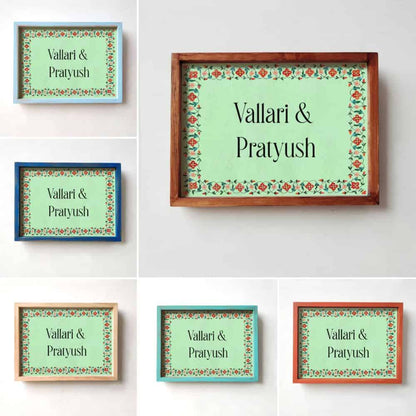 Printed Framed Name plate -  Veli - 3 - rangreli