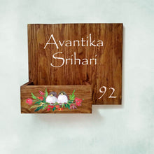Load image into Gallery viewer, Handpainted Customized Planter Name plate - Two Sweet Birds

