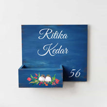 Load image into Gallery viewer, Handpainted Customized Planter Name plate - Two Sweet Birds
