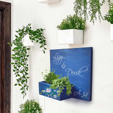 Load image into Gallery viewer, Handpainted Customized Planter Name plate -   White Flowers
