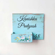 Load image into Gallery viewer, Handpainted Customized Planter Name plate -   White Flowers
