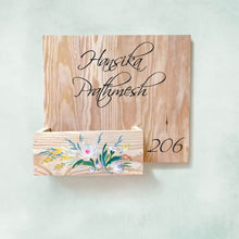 Load image into Gallery viewer, Handpainted Customized Planter Name plate -   White Flowers

