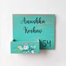 Load image into Gallery viewer, Handpainted Customized Planter Name plate -   White Flowers

